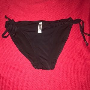 Victoria's Secret Pink Black Bikini Bottoms Medium